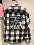 Upcycled Beetles Flannel Shirt