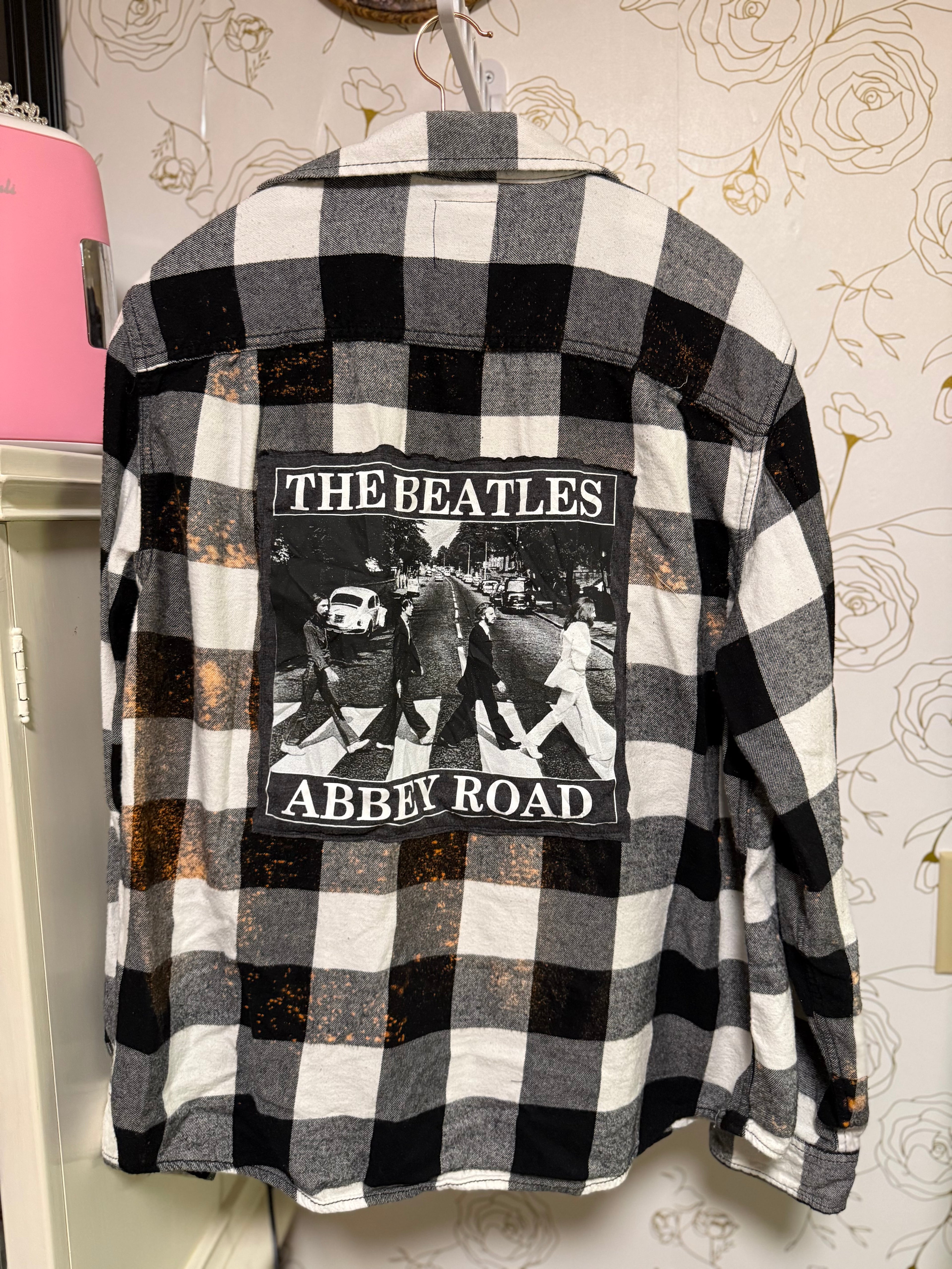 Upcycled Beetles Flannel Shirt