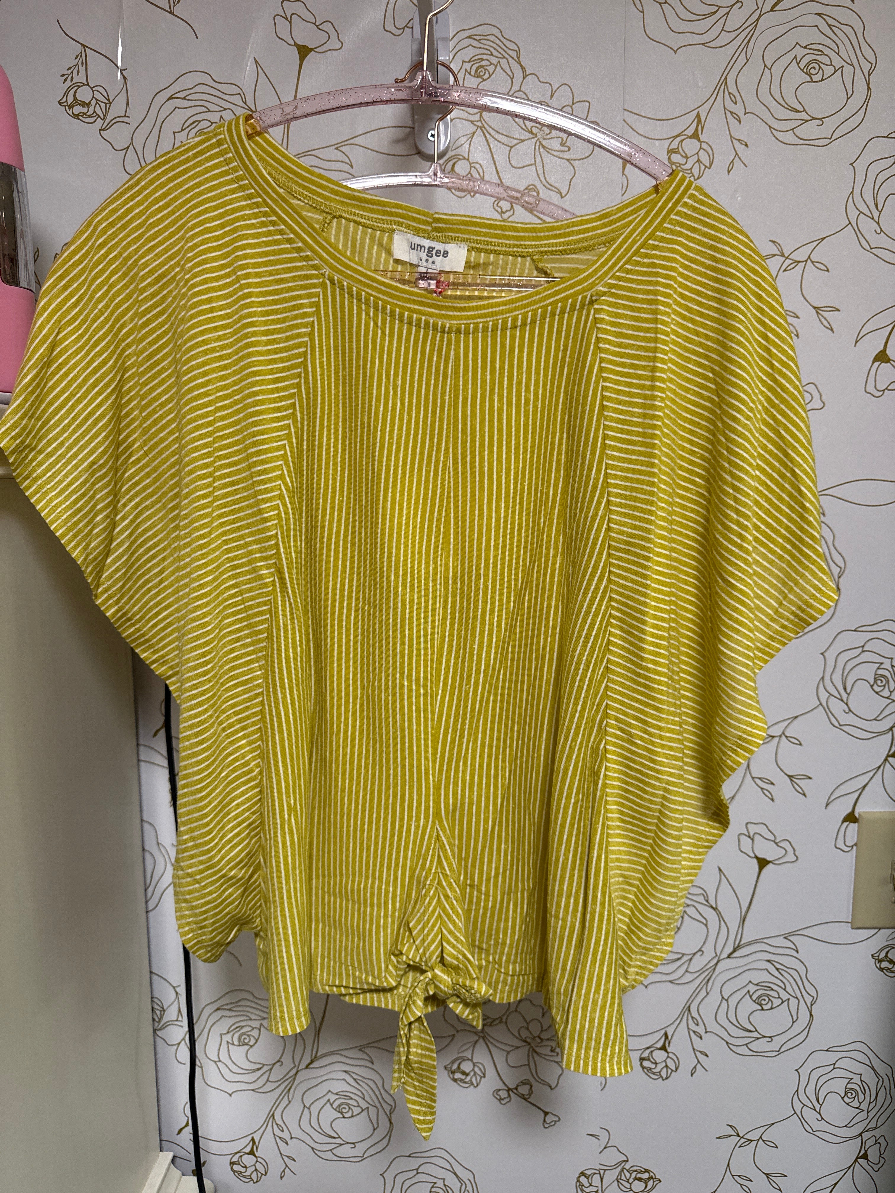 Umgee Mustard Stripped Shirt