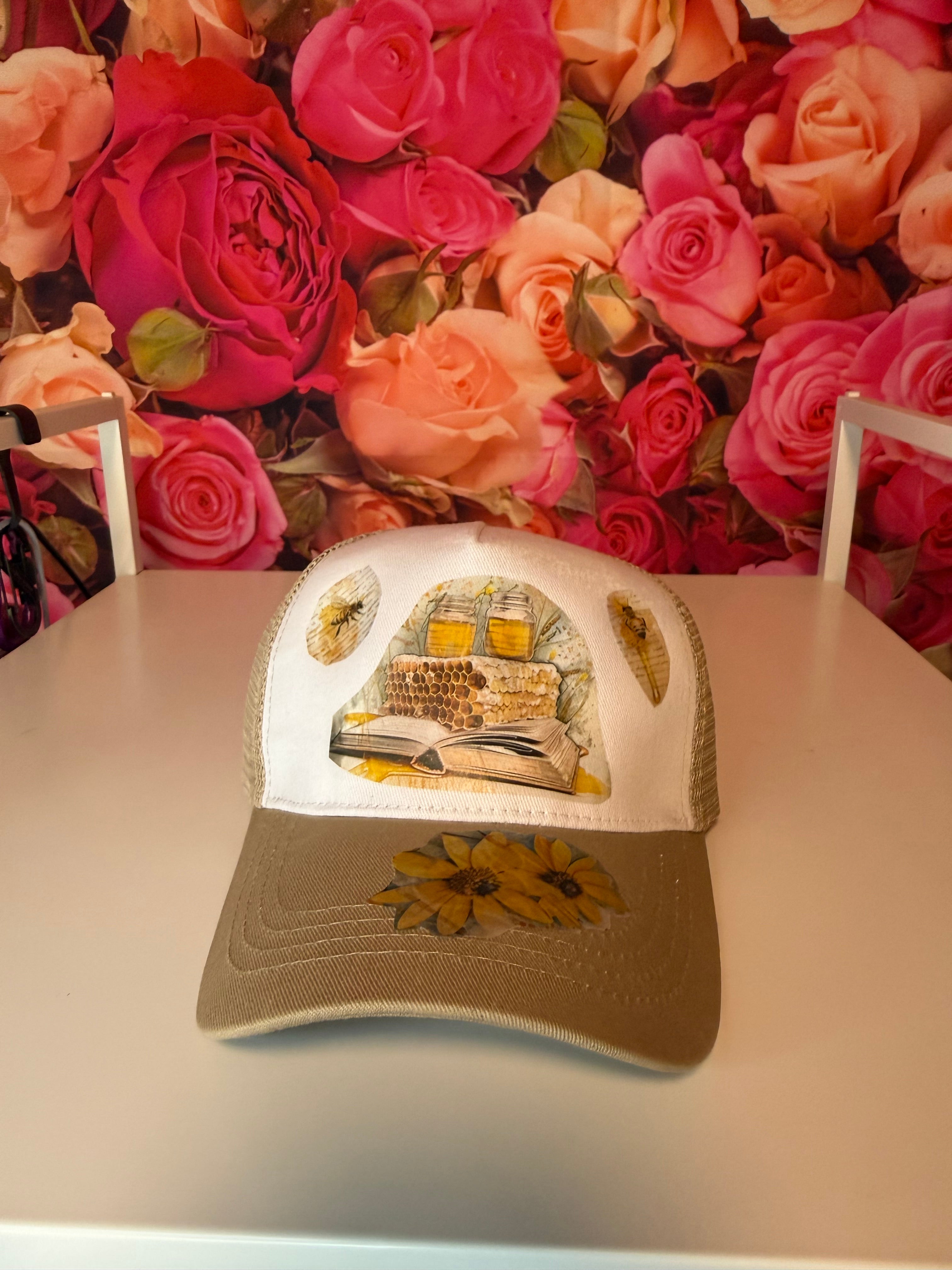 Rustic Bee and Honey Trucker Hat