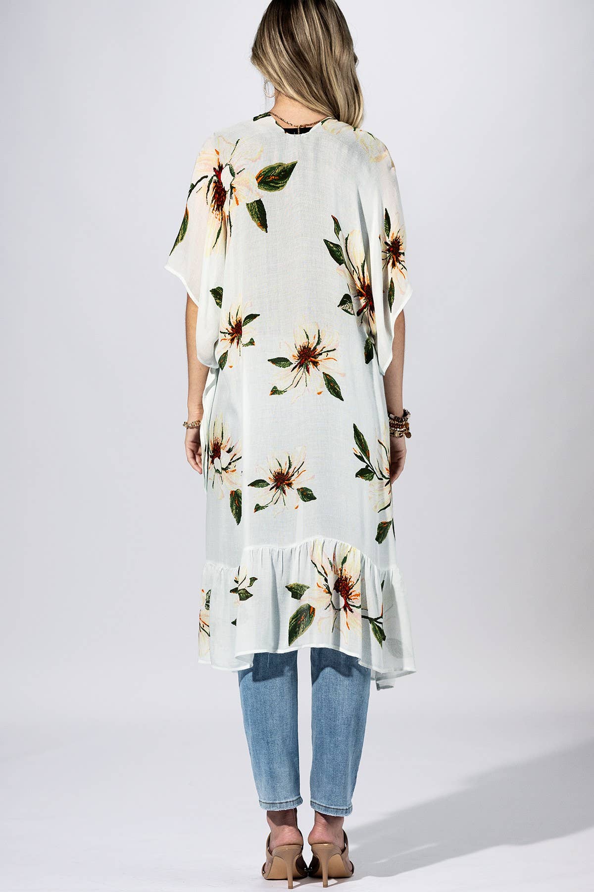 Magnolia Bloom Kimono: DUTCH WHITE / 2 / One Size