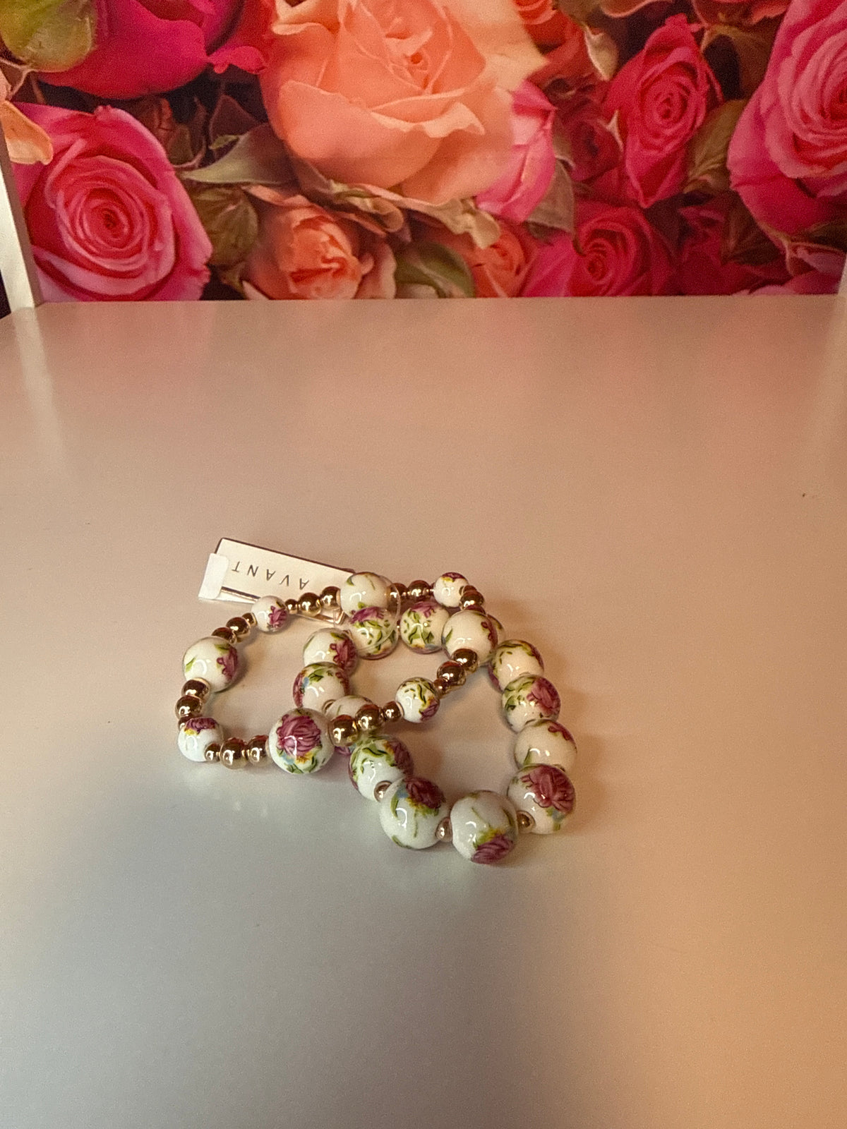Avant- Pink Flower Bracelet