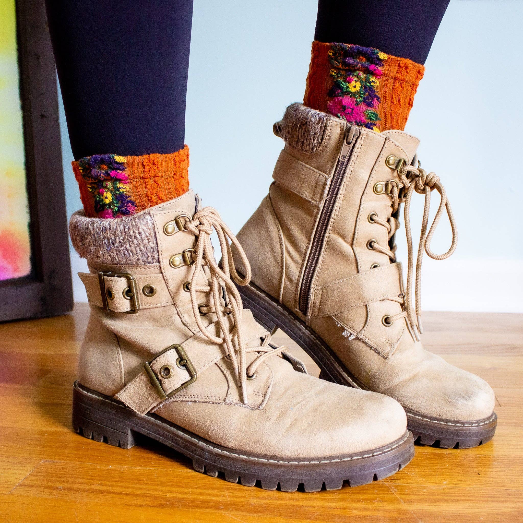 Audrey Vintage Socks: Gray