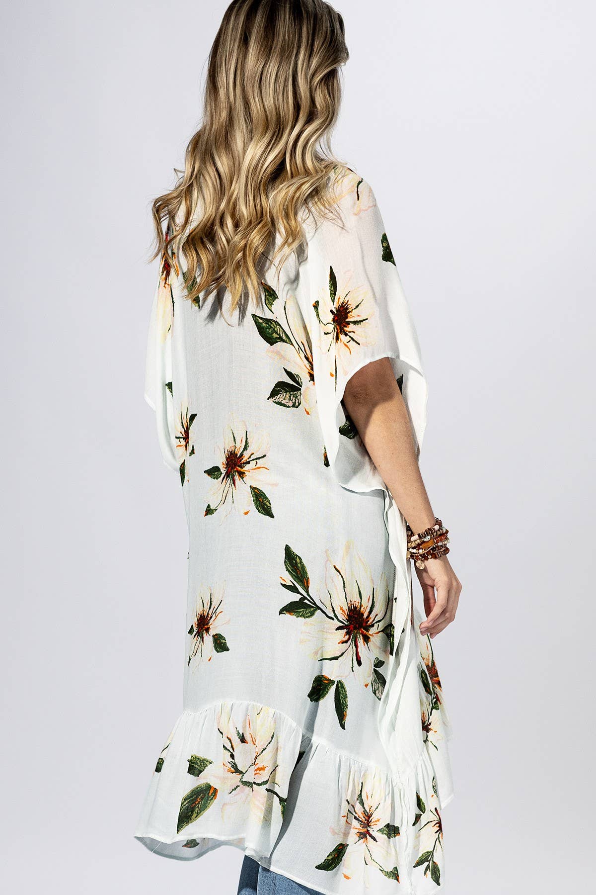 Magnolia Bloom Kimono: DUTCH WHITE / 2 / One Size
