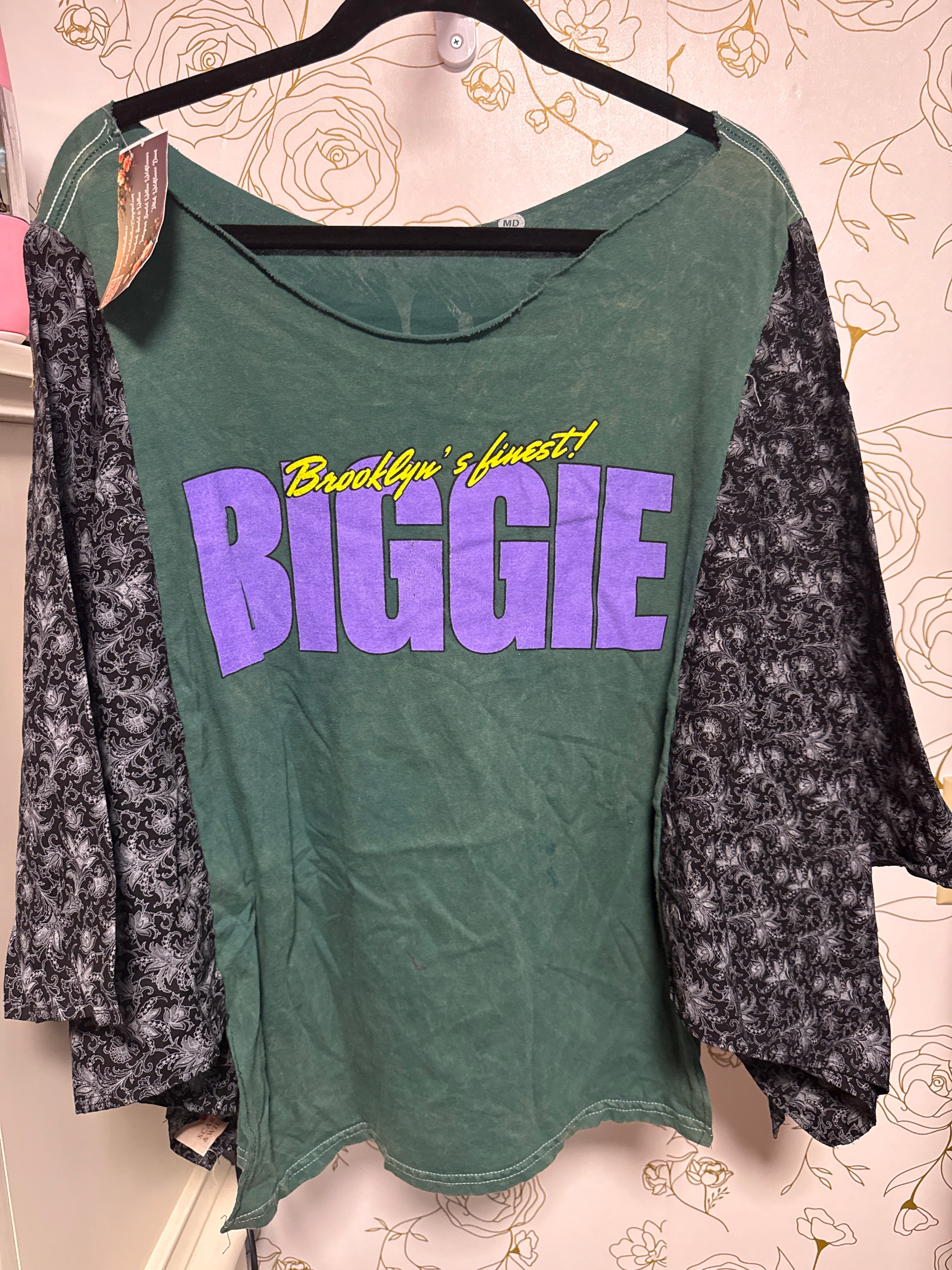 Upcycled Biggie Smalls Shirt