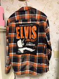 Upcycled Elvis Flannel Shirt