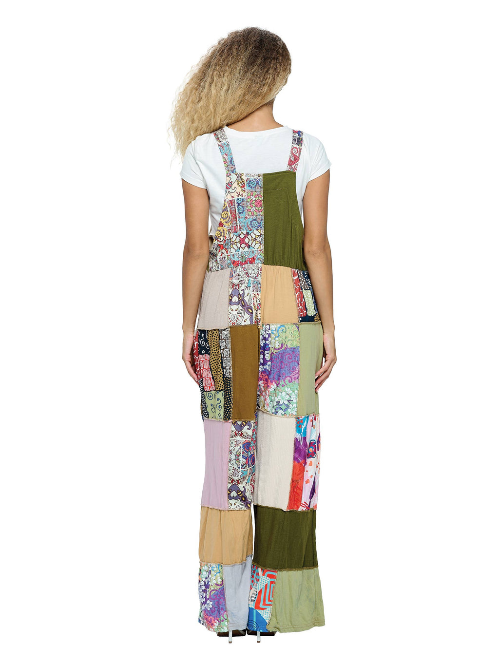 Overall Hippie Floral Patchwork: Multi / 60% Cotton 40% Polyester / S/M