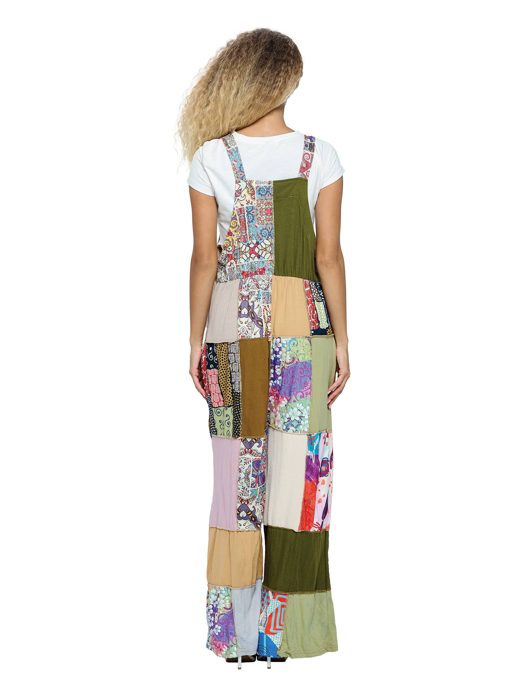 Overall Hippie Floral Patchwork: Multi / 60% Cotton 40% Polyester / S/M