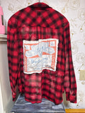 Upcycled Budweiser Flannel