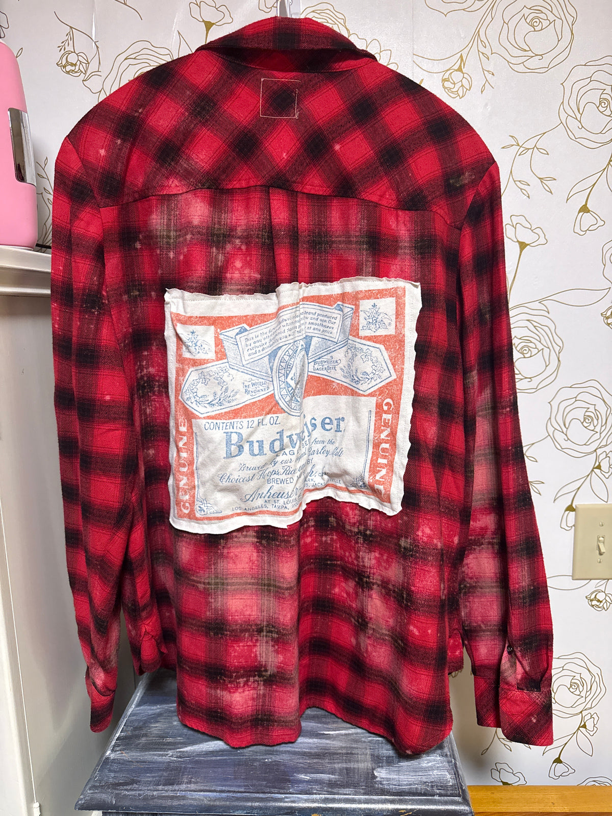 Upcycled Budweiser Flannel
