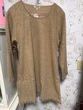 Yak & Yeti Brown long shirt/dress with pockets