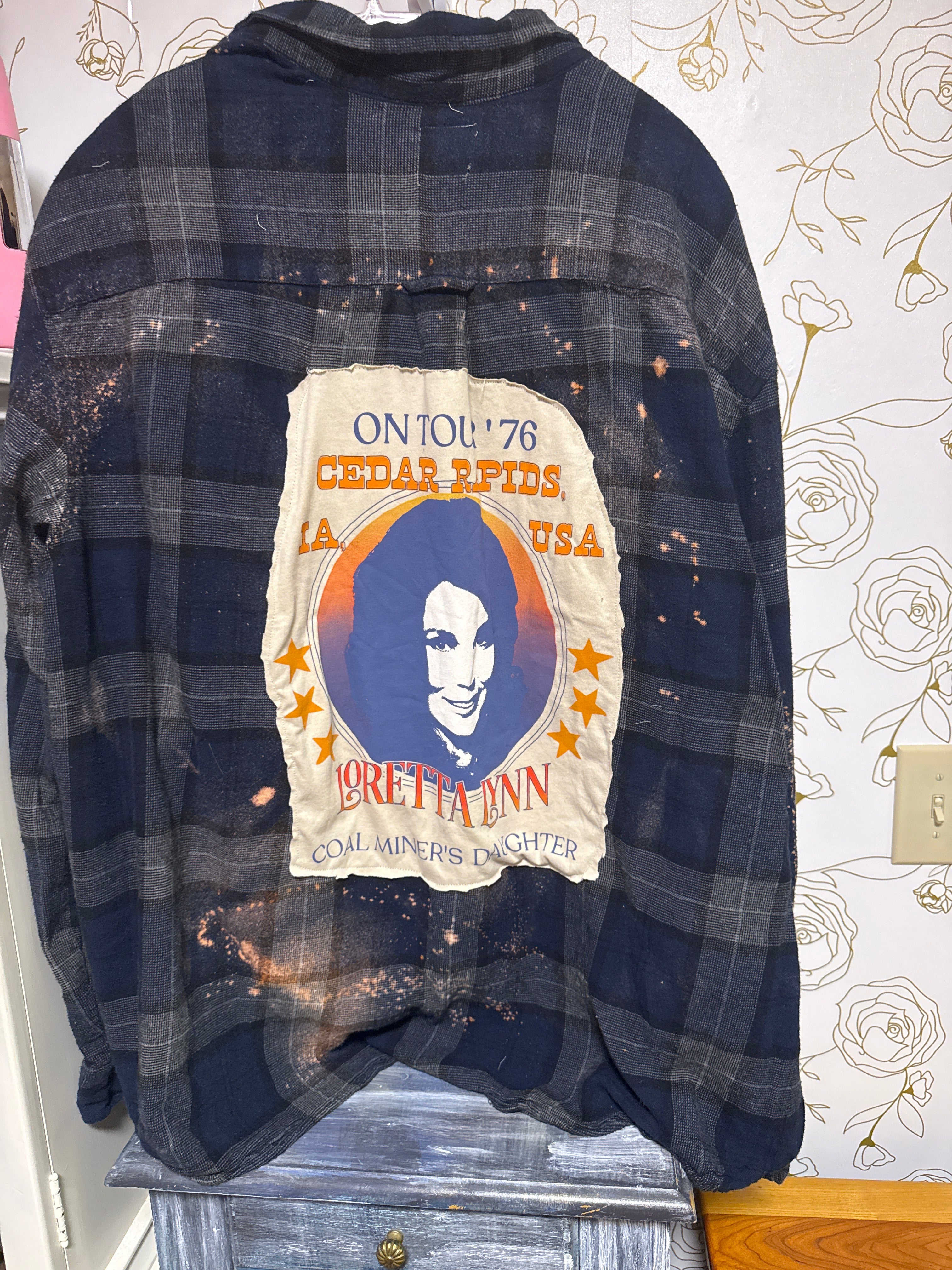 Upcycled Loretta Lynn Flannel