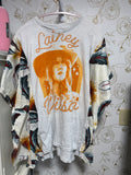 Upcycled Laney Wilson Shirt/ Feathers