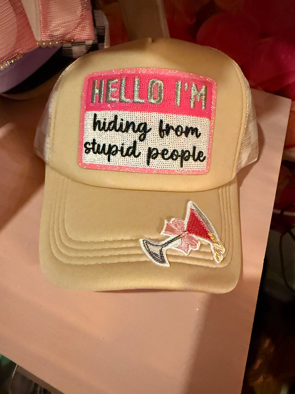 Hiding from Stupid People Trucker Hat