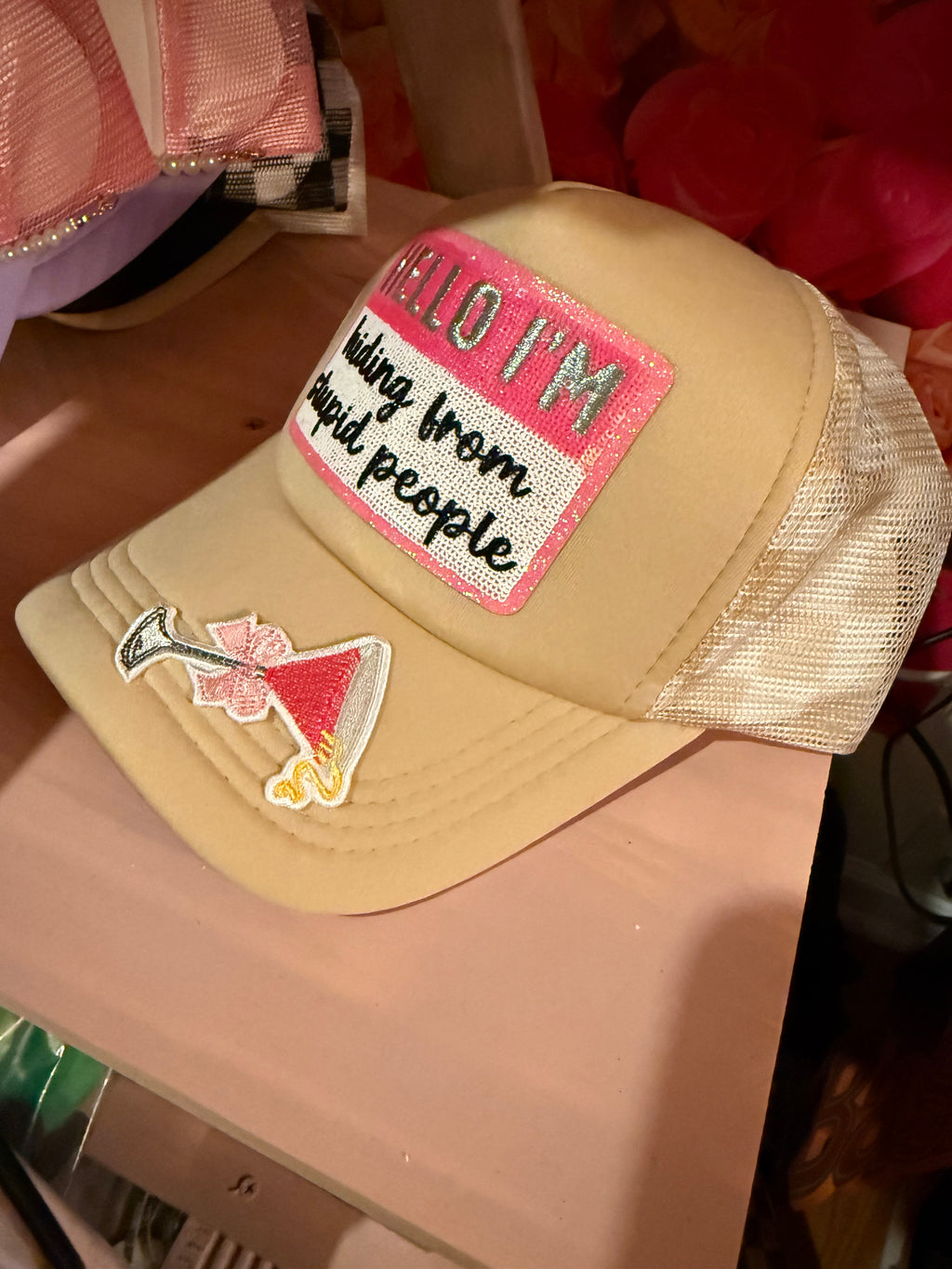 Hiding from Stupid People Trucker Hat