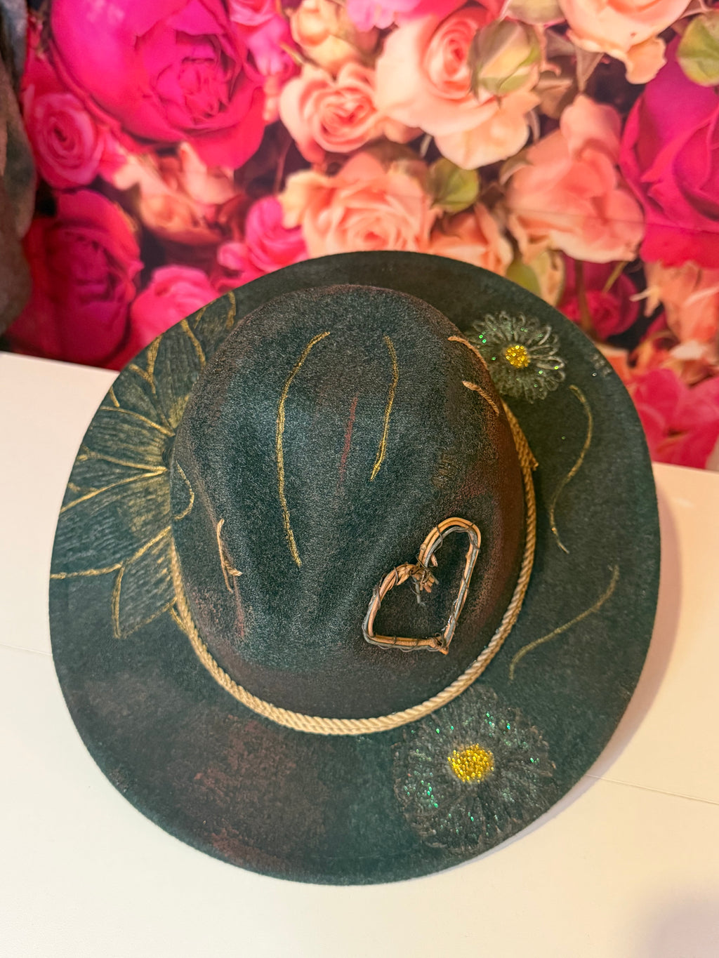 Daisy Burnt Western Hat