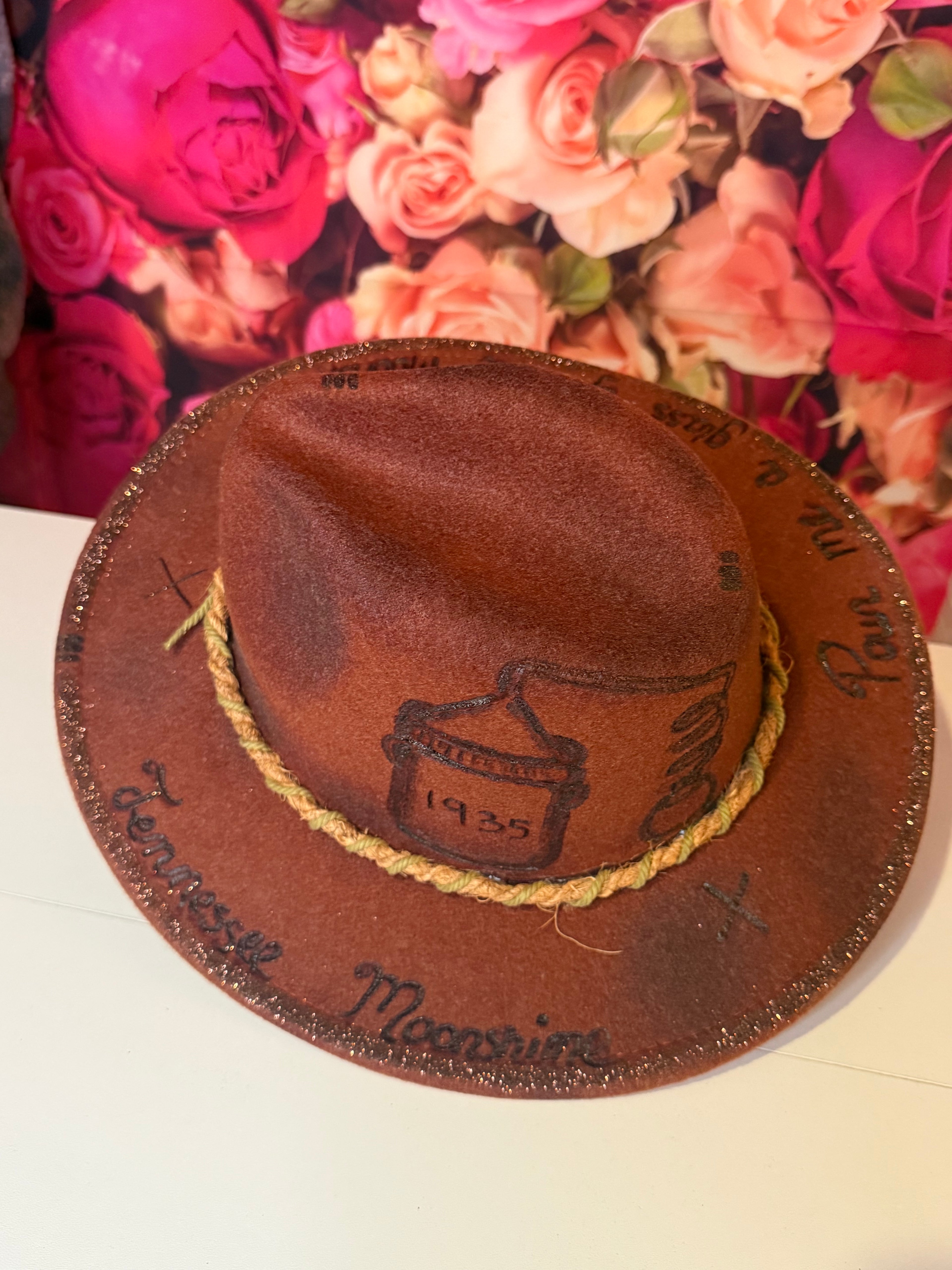 Moonshine Burnt Western Hat
