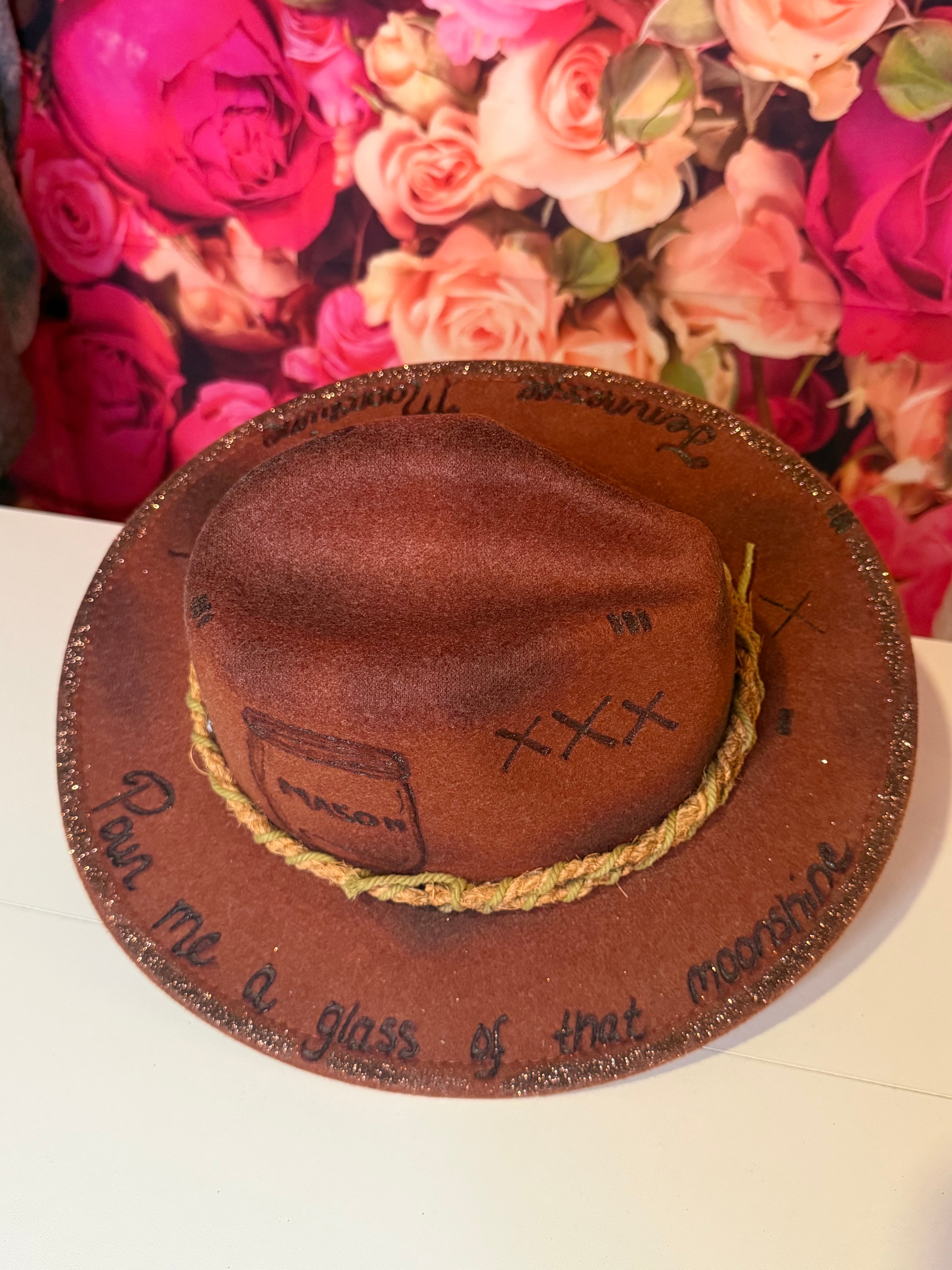 Moonshine Burnt Western Hat