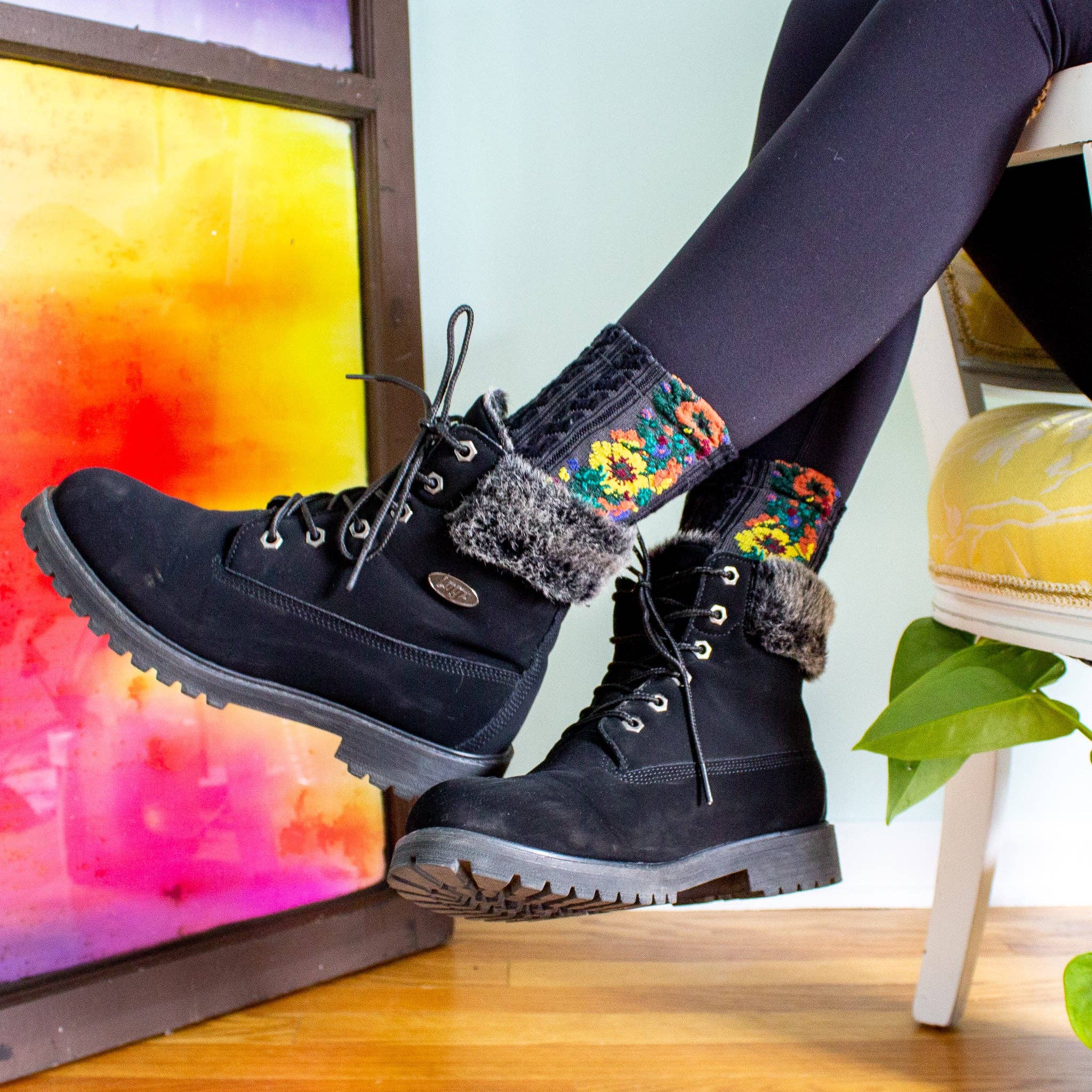 Audrey Vintage Socks: Navy