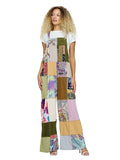 Overall Hippie Floral Patchwork: Multi / 60% Cotton 40% Polyester / S/M