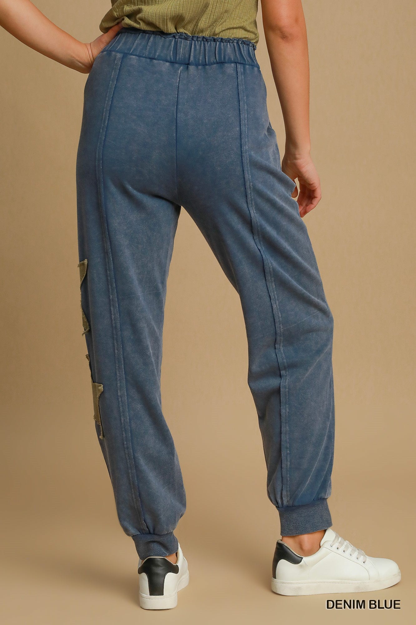 Umgee Mineral Washed French Terry Jogger Pants